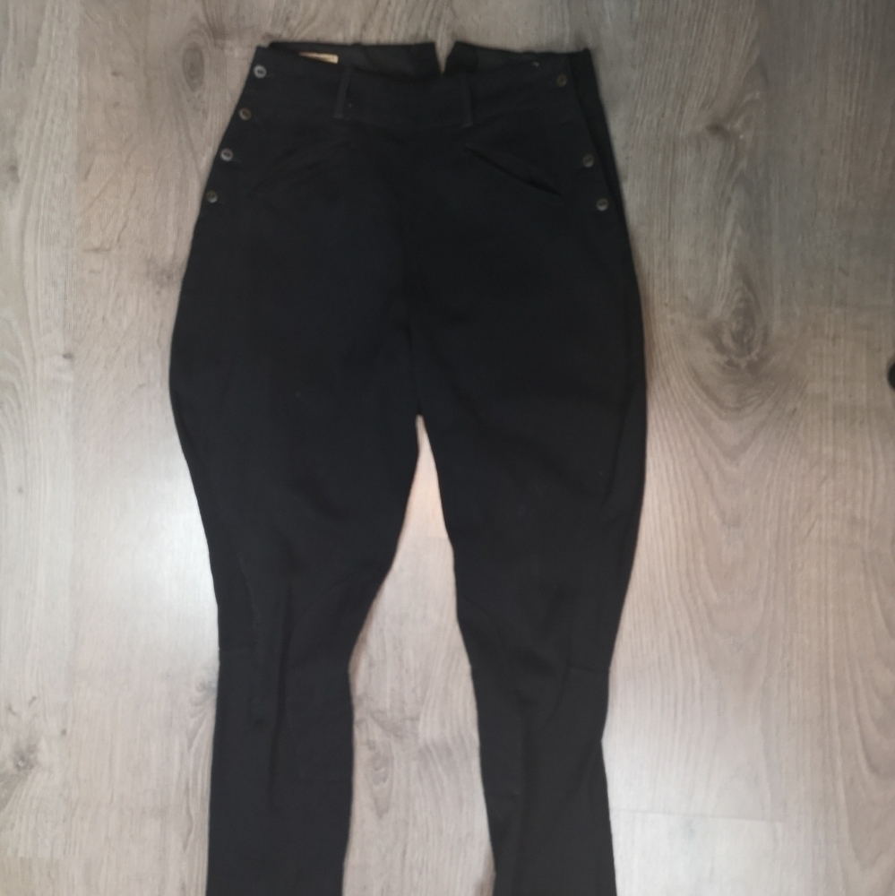 90s Vintage Jockey Black Jodhpur Dropped Crotch High Waist Riding Pants
